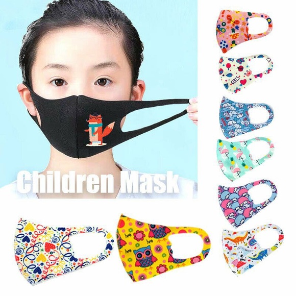 2 Pack Kids Toddler Reusable Face Mask Children - Picture 1 of 8